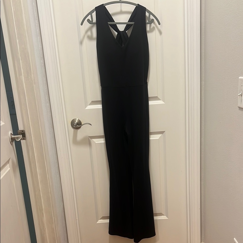 Active Cross-Back Black Jumpsuit